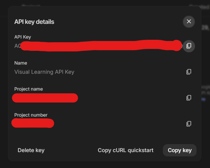 Copy Key Screen